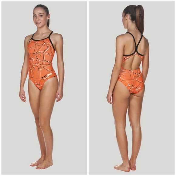 Arena Water Challenge Back Maxlife Practice Swimsuit Perfect Fit Orange Size 32 - Picture 1 of 9